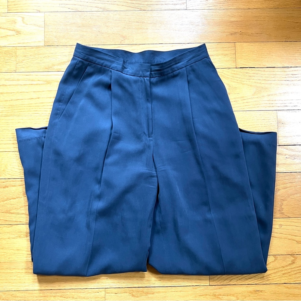 Women's High-Waist Vintage Silk Wide-Leg Trousers